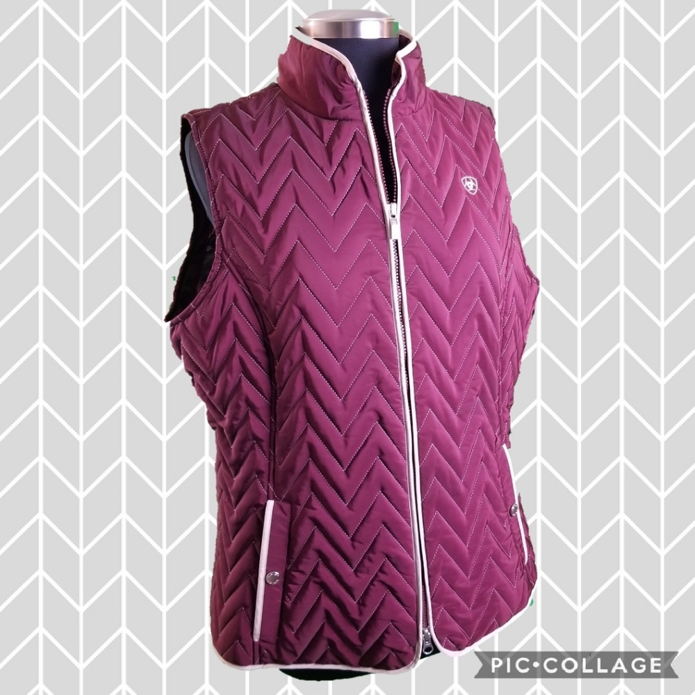 EUC Ariat Maroon Ashley Equestrian Riding Vest